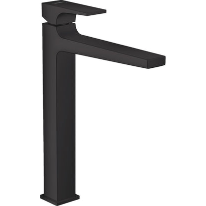 Baterie lavoar pe blat neagra mat Hansgrohe Metropol 260, cu ventil click-clack