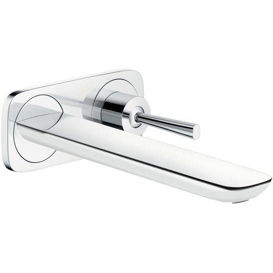 Baterie lavoar incastrata alb/crom Hansgrohe PuraVida, pipa de 22 cm