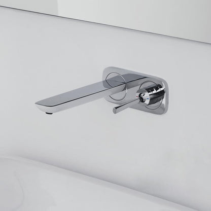 Baterie lavoar incastrata alb/crom Hansgrohe PuraVida, pipa de 22 cm