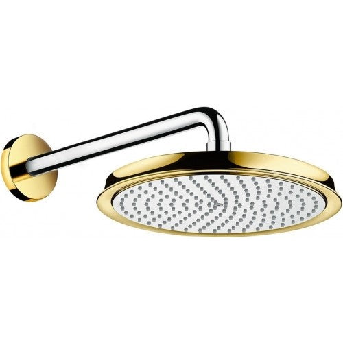 Palarie dus fix Hansgrohe Raindance Classic 240 Air 1jet, cu brat orizontal 39 cm, auriu/crom