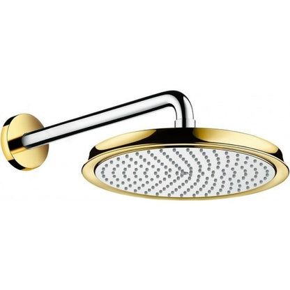 Palarie dus fix Hansgrohe Raindance Classic 240 Air 1jet, cu brat orizontal 39 cm, auriu/crom