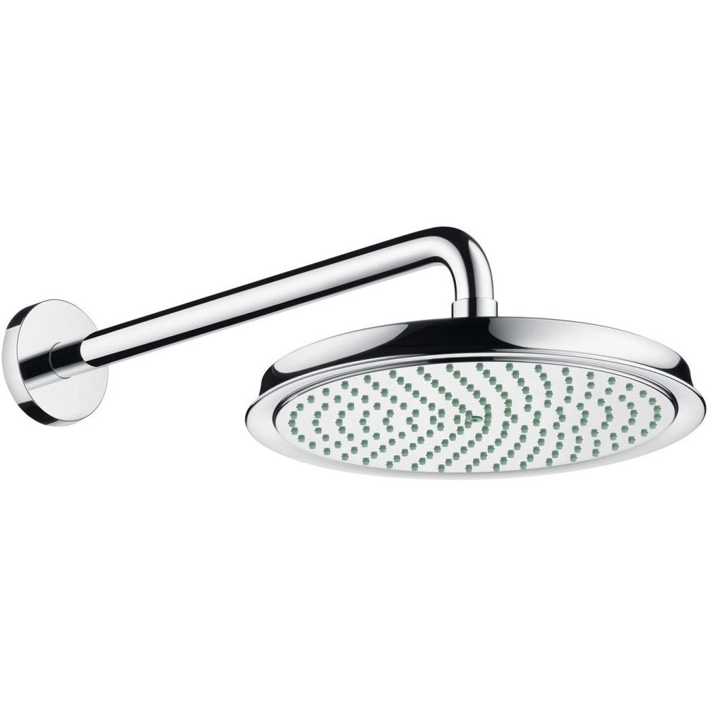 Palarie dus fix Hansgrohe Raindance Classic 240 Air 1jet, cu brat orizontal 39 cm, crom