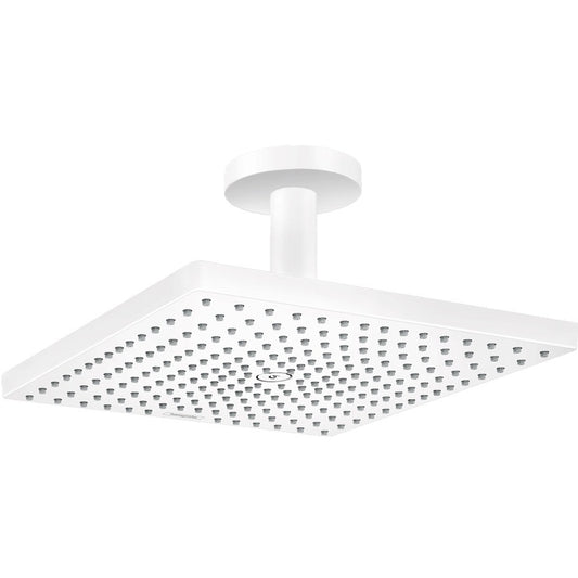 Palarie dus fix Hansgrohe Raindance E 300, cu brat pe tavan, alb mat