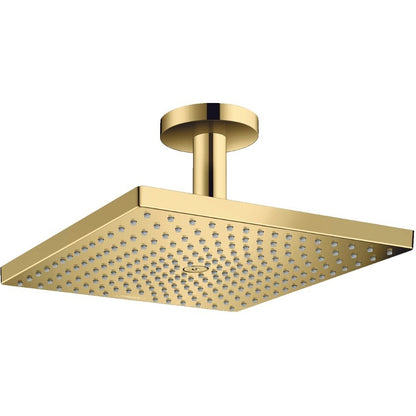 Palarie dus fix Hansgrohe Raindance E 300, cu brat pe tavan, auriu lucios