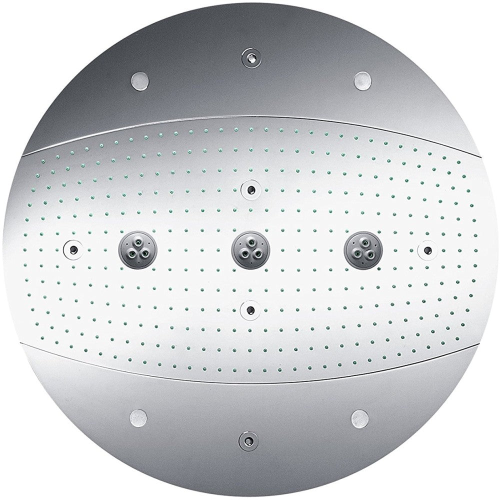 Palarie dus fix Hansgrohe Raindance Rainmaker Air 3jet, cu lumina Ø60 cm, crom
