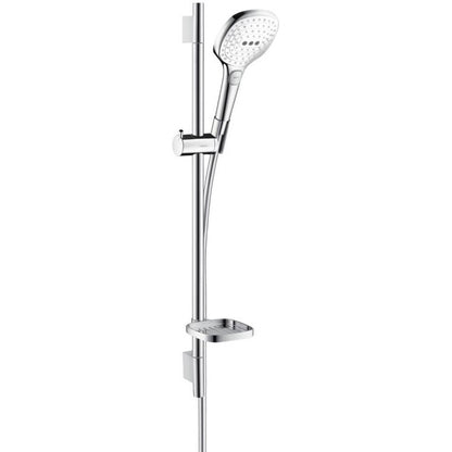 Hansgrohe Raindance Select E 120 3jet EcoSmart Set dus cu bara 65 cm, alb/crom