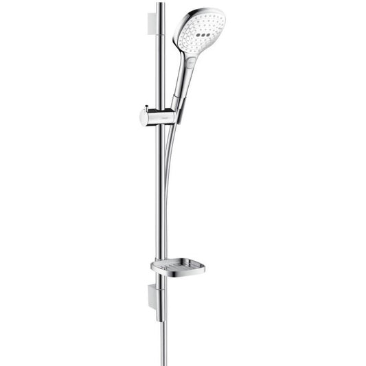 Hansgrohe Raindance Select E 120 3jet EcoSmart Set dus cu bara 65 cm, alb/crom