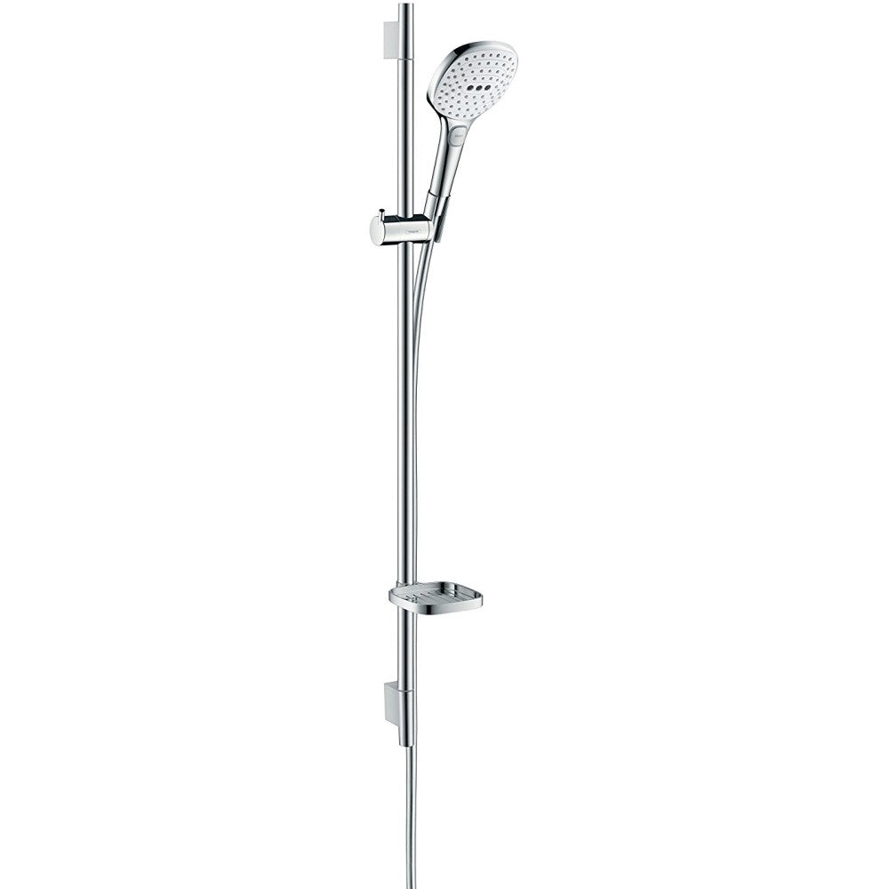 Hansgrohe Raindance Select E 120 3jet EcoSmart Set dus cu bara 90 cm, alb/crom