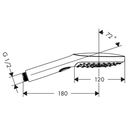 Para dus Hansgrohe Raindance Select E 120 3jet, crom