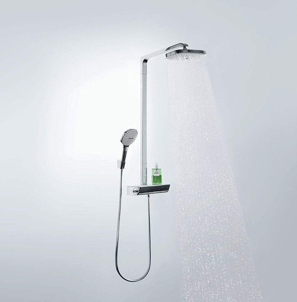 Hansgrohe Raindance Select E 120 Porter Set dus cu suport, furtun 125 cm, crom