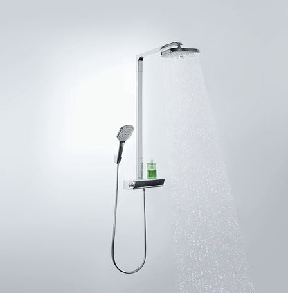 Hansgrohe Raindance Select E 120 Porter Set dus cu suport, furtun 125 cm, crom