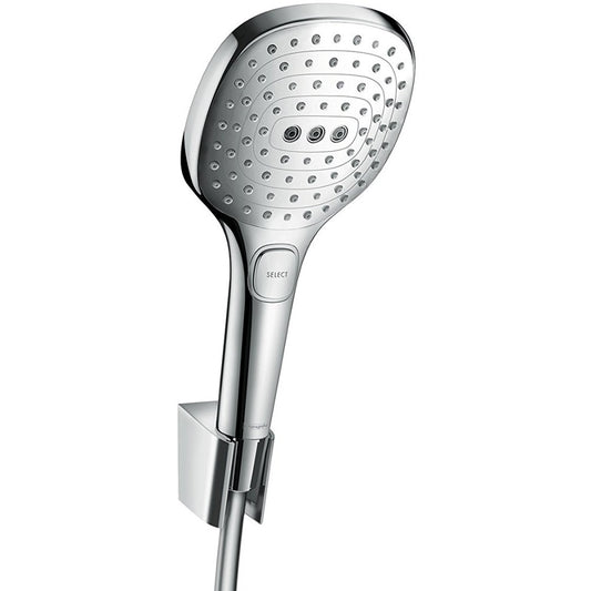 Hansgrohe Raindance Select E 120 Porter Set dus cu suport, furtun 125 cm, crom