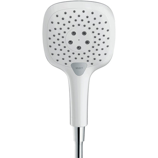 Para dus Hansgrohe Raindance Select E 150 3jet EcoSmart, alb/crom