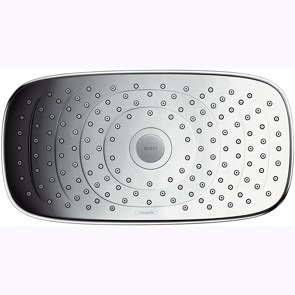Palarie dus fix Hansgrohe Raindance Select E 300 2jet, cu brat orizontal, crom