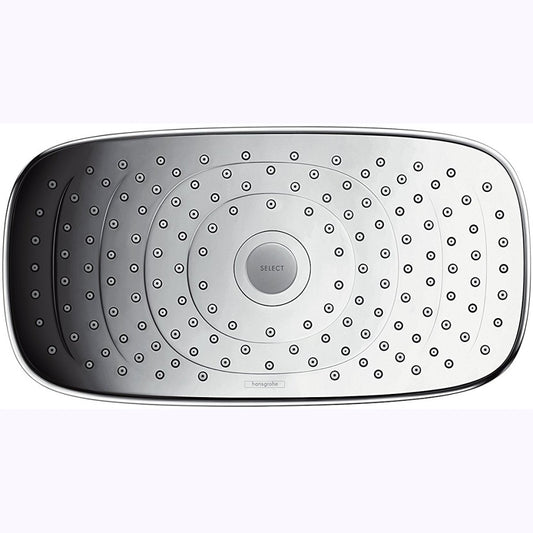 Palarie dus fix Hansgrohe Raindance Select E 300 2jet, cu brat orizontal, crom