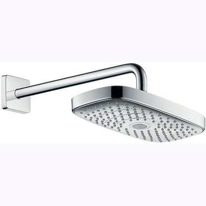 Palarie dus fix Hansgrohe Raindance Select E 300 2jet, cu brat orizontal, crom