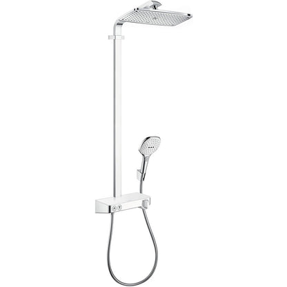Coloana dus cu baterie si termostat Hansgrohe Raindance Select E 360 1jet ST, alb/crom