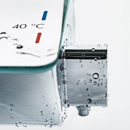 Coloana dus cu baterie si termostat Hansgrohe Raindance Select E 360, alb