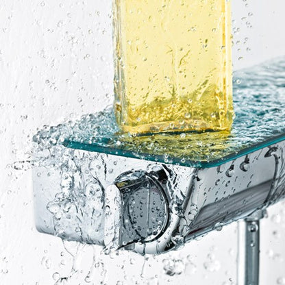 Coloana dus cu baterie si termostat Hansgrohe Raindance Select E 360, alb