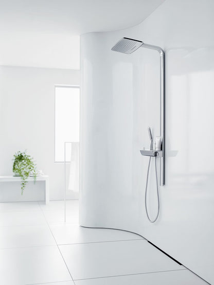 Coloana dus cu baterie si termostat Hansgrohe Raindance Select E 360, alb