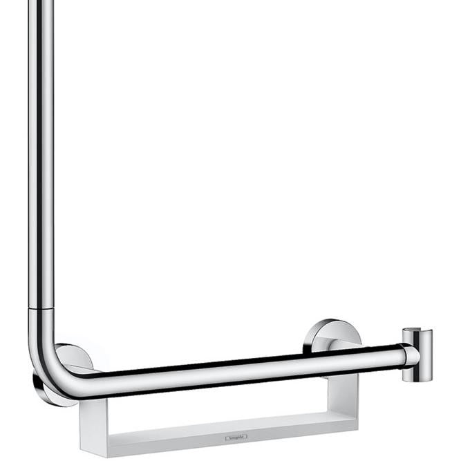 Hansgrohe Raindance Select S 120 3jet Set dus 110 cm, bara de sprijin cu polita, stanga, crom