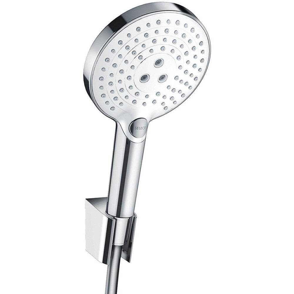 Hansgrohe Raindance Select S 120 Porter Set dus cu suport, furtun 160 cm, alb/crom
