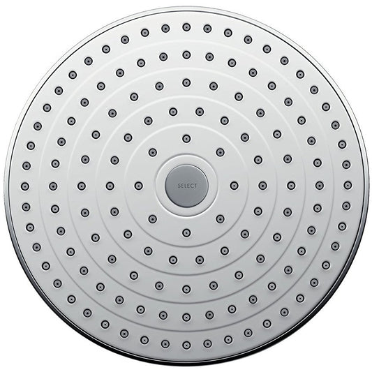 Palarie dus fix Hansgrohe Raindance Select S 240 2jet, cu brat montat in tavan 10 cm, alb/crom