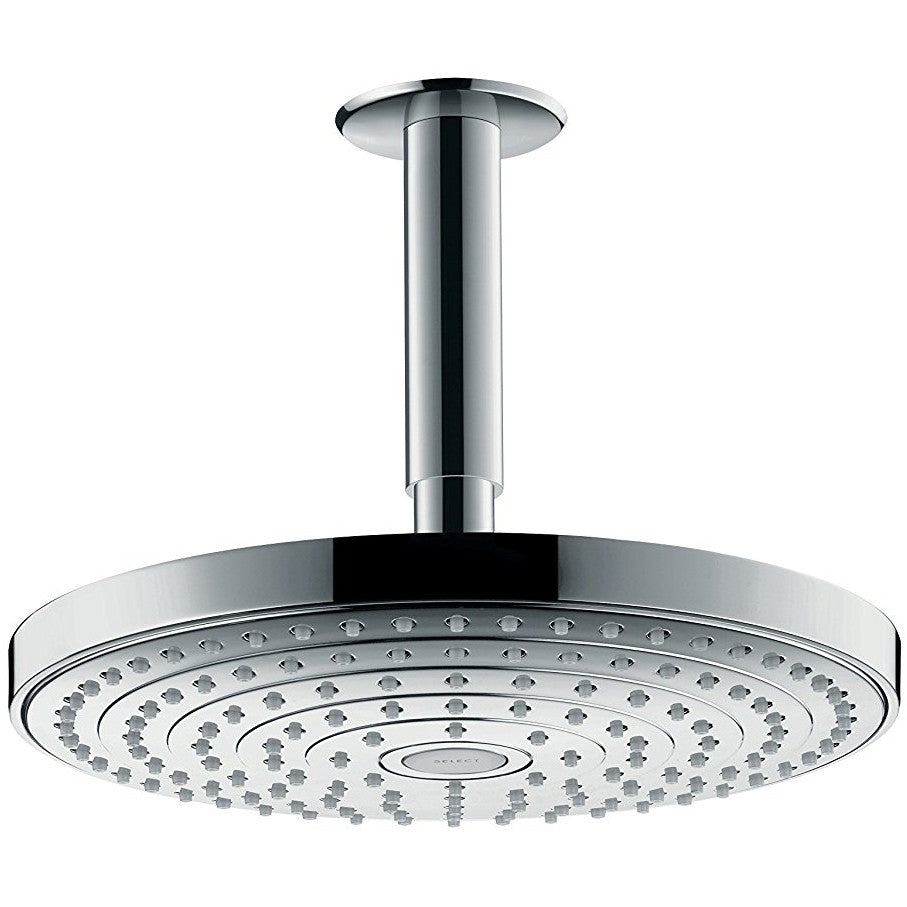 Palarie dus fix Hansgrohe Raindance Select S 240 2jet, cu brat montat in tavan 10 cm, crom