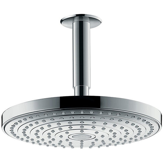 Palarie dus fix Hansgrohe Raindance Select S 240 2jet, cu brat montat in tavan 10 cm, crom