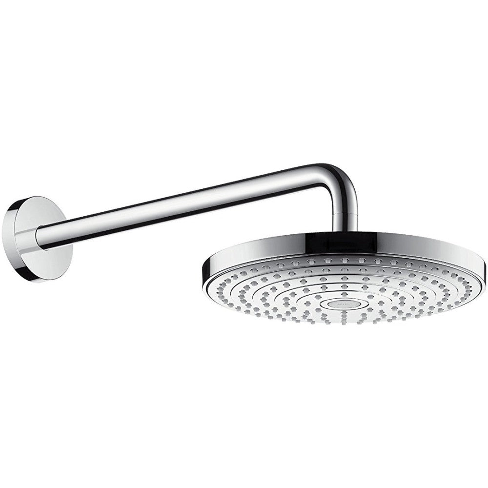 Palarie dus fix Hansgrohe Raindance Select S 240 2jet, cu brat orizontal 39 cm, crom