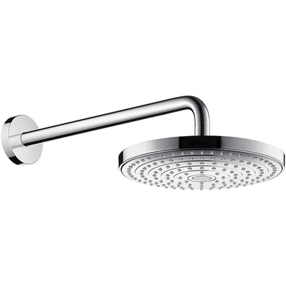 Palarie dus fix Hansgrohe Raindance Select S 240 2jet, cu brat orizontal 39 cm, crom