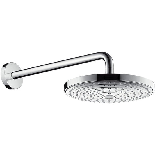 Palarie dus fix Hansgrohe Raindance Select S 240 2jet, cu brat orizontal 39 cm, crom