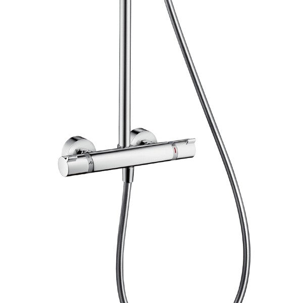 Coloana dus cu baterie si termostat Hansgrohe Raindance Select S 240 2jet, alb/crom