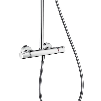 Coloana dus cu baterie si termostat Hansgrohe Raindance Select S 240 2jet, alb/crom