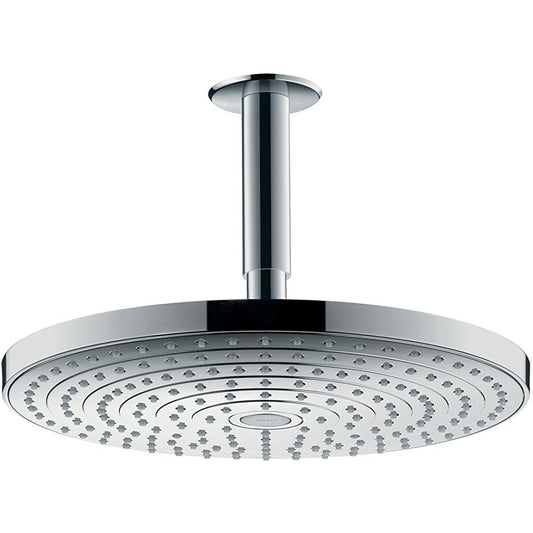 Palarie dus fix Hansgrohe Raindance Select S 300 2jet, cu brat montat in tavan 10 cm, crom