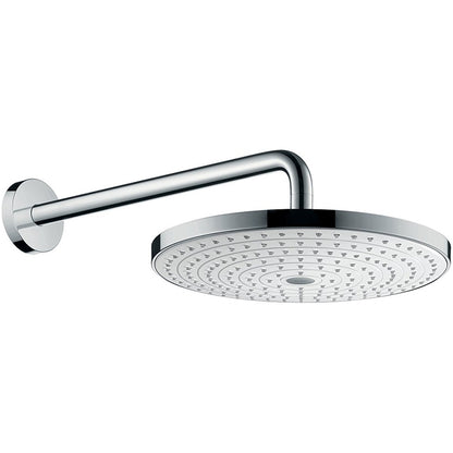 Palarie dus fix Hansgrohe Raindance Select S 300 2jet, cu brat orizontal 39 cm, alb/crom