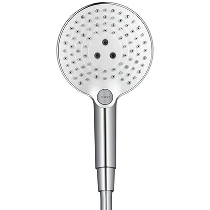 Coloana dus cu baterie si termostat Hansgrohe Raindance Select S 300 2jet, alb/crom