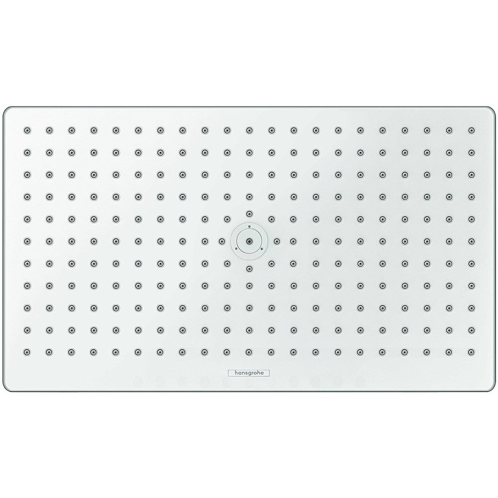 Palarie dus fix Hansgrohe Rainmaker Select 460 1jet, cu brat montat in tavan 10 cm, alb/crom