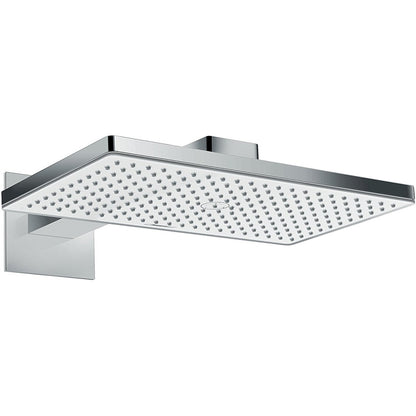 Palarie dus fix Hansgrohe Rainmaker Select 460 1jet, cu brat orizontal 46 cm, alb/crom