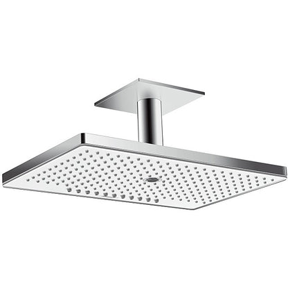 Palarie dus fix Hansgrohe Rainmaker Select 460 3jet, cu brat montat in tavan 10 cm, alb/crom
