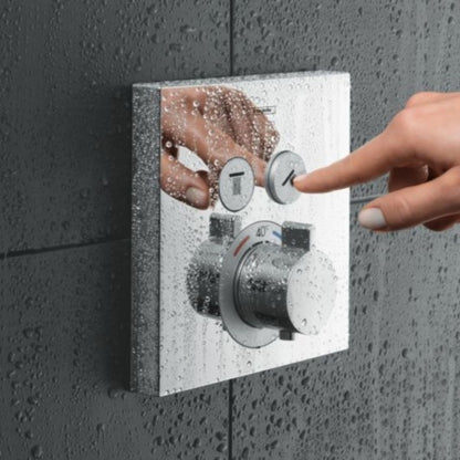 Hansgrohe Select Baterie dus cu termostat pentru montaj incastrat, 2 iesiri, crom