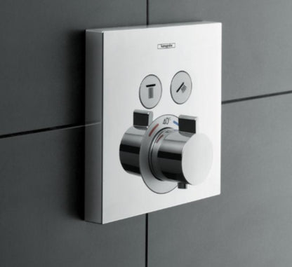 Hansgrohe Select Baterie dus cu termostat pentru montaj incastrat, 2 iesiri, crom