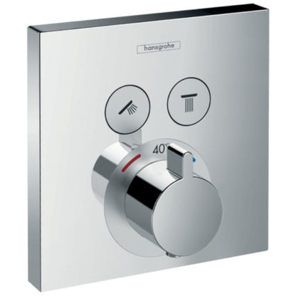 Hansgrohe Select Baterie dus cu termostat pentru montaj incastrat, 2 iesiri, crom