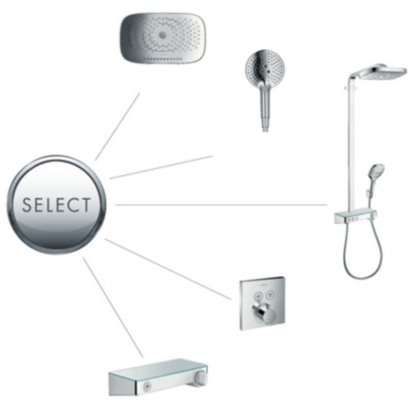 Hansgrohe Select Baterie dus cu termostat pentru montaj incastrat, 2 iesiri, crom