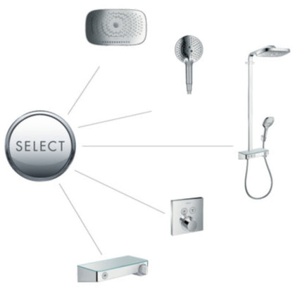 Hansgrohe Select Baterie dus cu termostat pentru montaj incastrat, 2 iesiri, crom