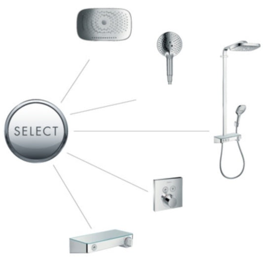 Hansgrohe Select Baterie dus cu termostat pentru montaj incastrat, 2 iesiri, crom