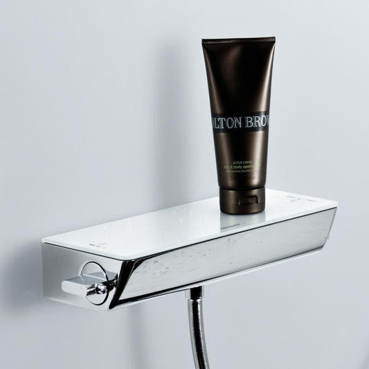 Hansgrohe Raindance Select Baterie dus cu termostat, alb/crom