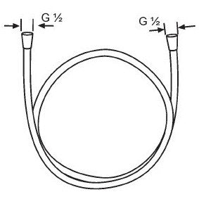 Furtun dus Hansgrohe Sensoflex metalic 125 cm, crom