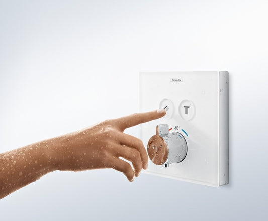 Hansgrohe ShowerSelect Baterie dus cu termostat pentru montaj incastrat, 2 iesiri, alb/crom