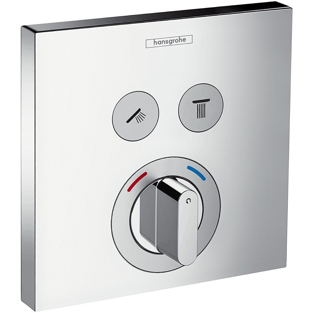 Hansgrohe ShowerSelect Baterie dus cu termostat pentru montaj incastrat, patrata, crom